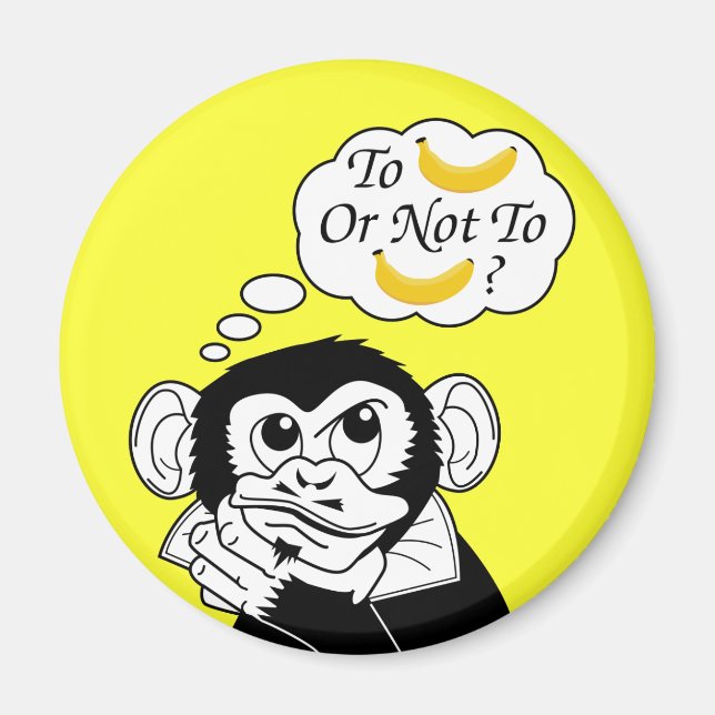 Shakespeares Affe Magnet (Vorne)