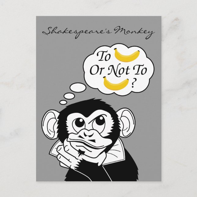 Shakespeares Affe Postkarte (Vorderseite)