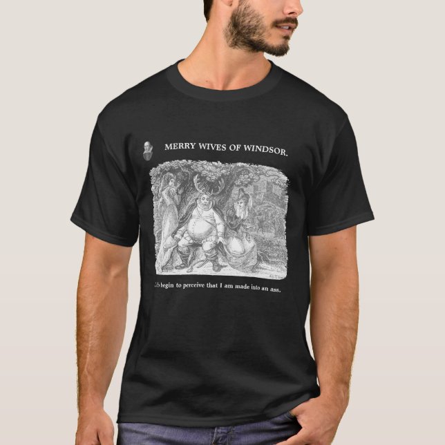 Shakespeares frohe Ehefrau der Windsor-Illustratio T-Shirt (Vorderseite)
