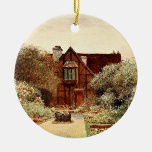 Shakespeares Geburtshaus II, Stratford-upon-Avon Keramik Ornament