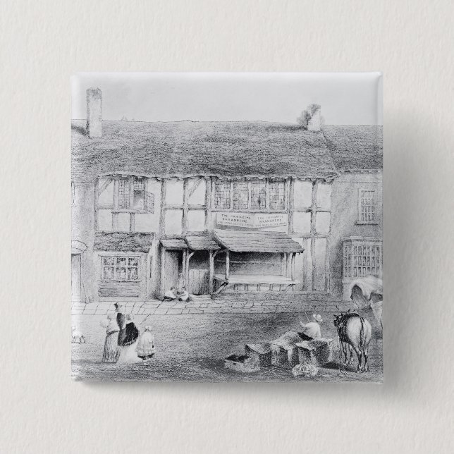 Shakespeares Geburtsort Button (Vorderseite)