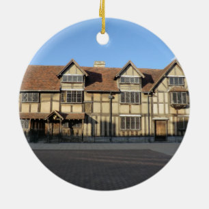 Shakespeares Geburtsort in Stratford nach Avon Keramik Ornament