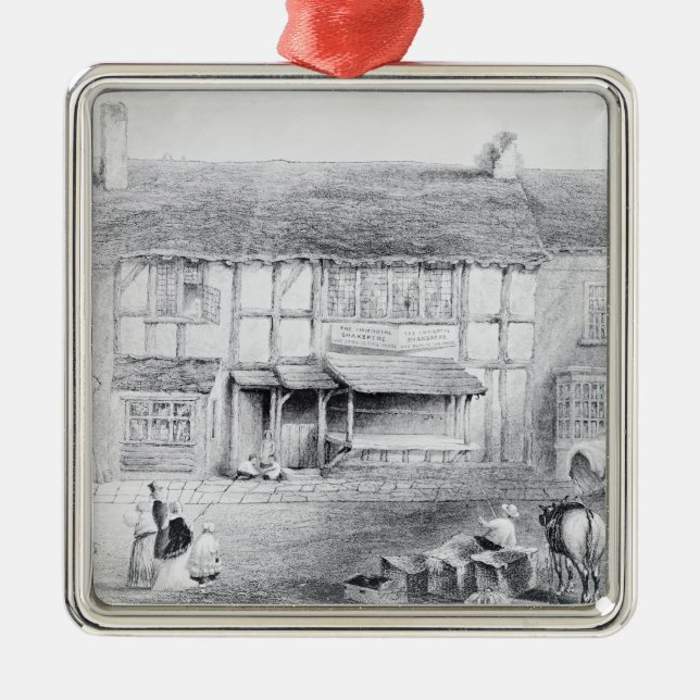 Shakespeares Geburtsort Ornament Aus Metall (Vorne)