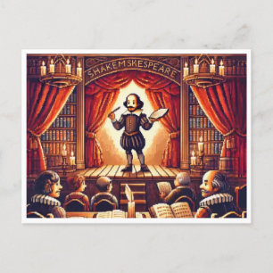 Shakespeares Geburtstag - 16-Bit Feiertagspostkarte
