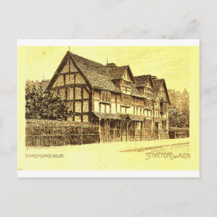 Shakespeares Haus Stratford zu Avon Postkarte