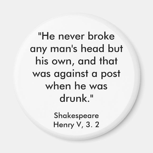 Shakespeares Insultmagnet Magnet (Vorne)