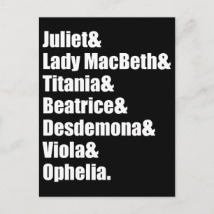 Shakespeares Ladys Postkarte