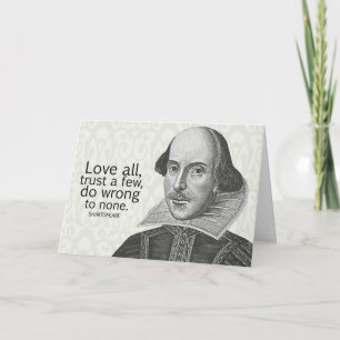 Shakespeare's Liebe All, Vertrauen Sie ein paar, D Karte
