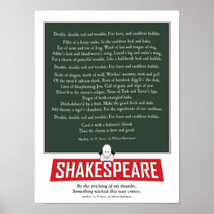 Shakespeares MacBeth. Hext ein Inkantationsplakat. Poster