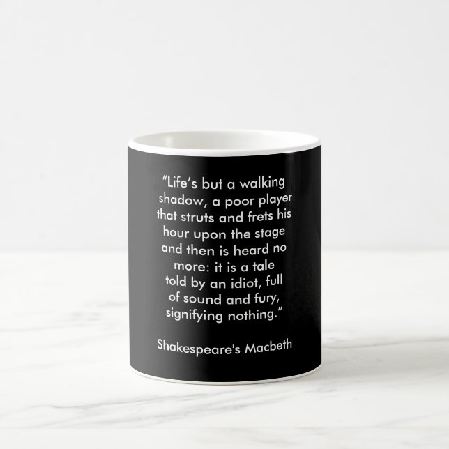 Shakespeare's Macbeth - Kaffee-Tasse Kaffeetasse (Mittel)