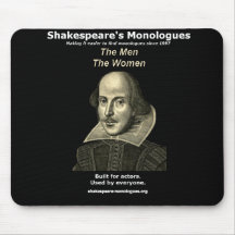 Shakespeares Monologe Mousepad, schwarz