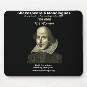 Shakespeares Monologe Mousepad, schwarz Mousepad