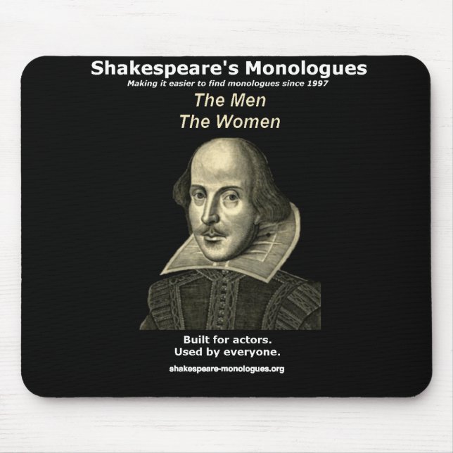 Shakespeares Monologe Mousepad, schwarz Mousepad (Vorne)