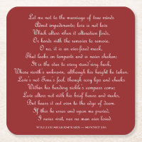 Shakespeares Sonnet 116 Square Magnet