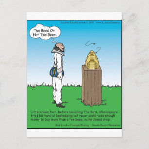 Shakespeare's The BeeKeeper Funny Gifts & T-Shirts Postkarte