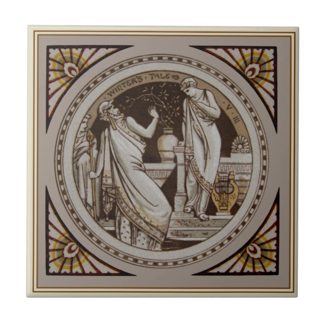Shakespeares Winter-Tale Antique Repro Minton Fliese (Vorderseite)