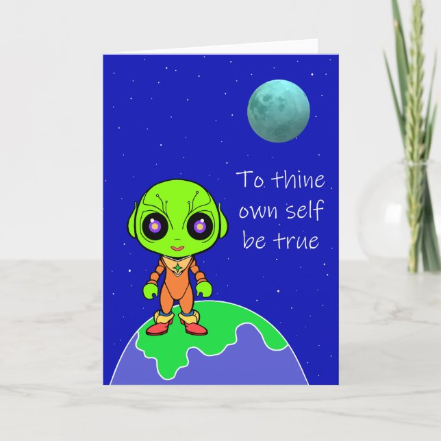 Shakespearian w/ Alien Birthday Card by Jo Images Ankündigung (Vorderseite)