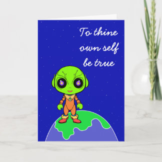 Shakespearian w/ Alien Birthday Card by Jo Images Ankündigung