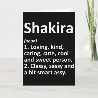 Shakira Definition Personalisierter Name Lustiger  Karte