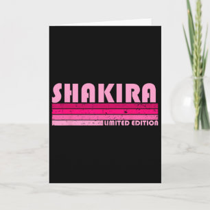 Shakira Name Personalisiert Retro Vintage 80er 90e Karte