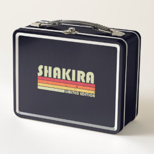SHAKIRA Name Personalisiert Retro Vintage 80er 90s Metall Brotdose