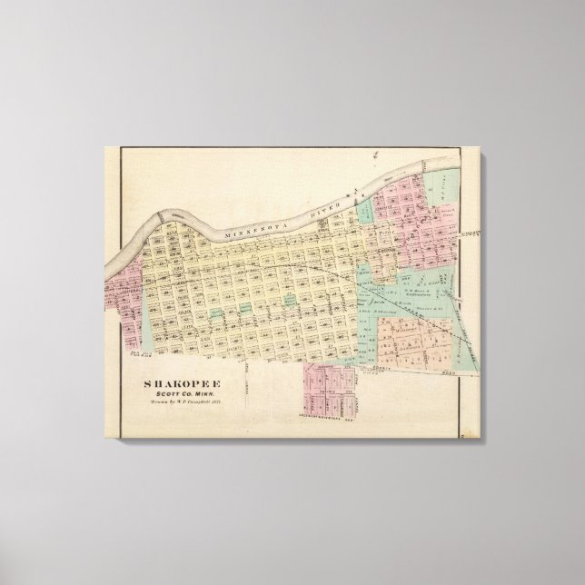 Shakopee, Scott Landkreis, Minnesota Leinwanddruck (Vorderseite)