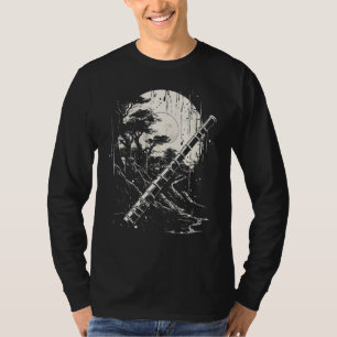 Shakuhachi Japanisch Bamboo Flute Japanisch Art Di T-Shirt