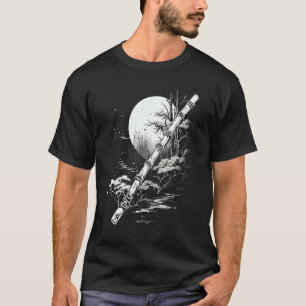 Shakuhachi Japanisch Bamboo Flute Japanischer Art  T-Shirt