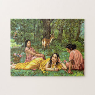 Shakuntala Patralekhana von Raja Ravi Varma Puzzle