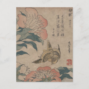 Shakuyaku Kana Ari von Hokusai Postkarte