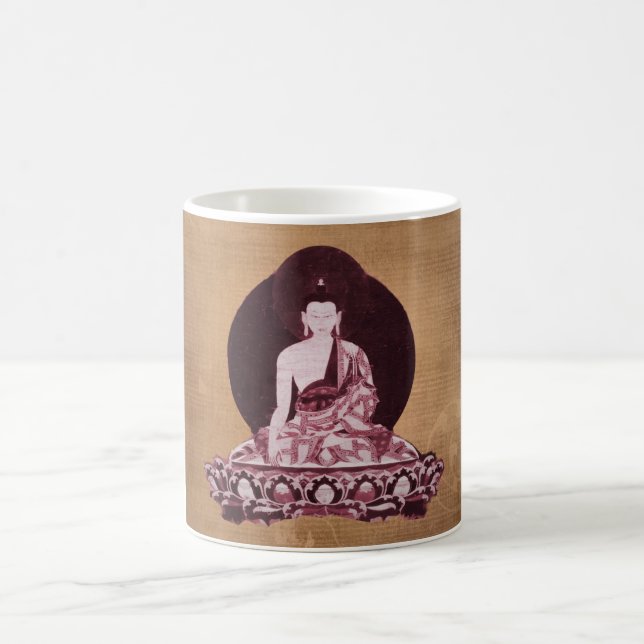 Shakyamuni Buddha Grunge Vintag Kaffeetasse (Mittel)
