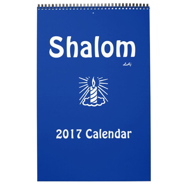 Shalom 2017 Blue Light Candle Calendar Single Kalender (Titelbild)