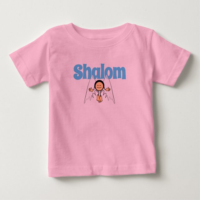 Shalom Angel Emoji Baby T-shirt (Vorderseite)