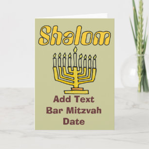 SHALOM: Bar Mitzvah, Text bearbeiten Karte