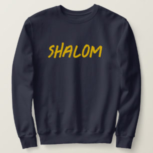 Shalom Bold bedrücktes jüdisches Sweatshirt