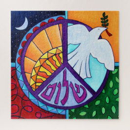 Shalom Dove Peace Painting Puzzle