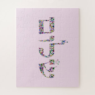 Shalom Edelstein-Kunst - Frieden auf Hebräisch Puzzle