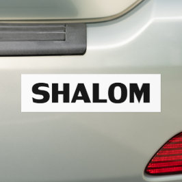 Shalom, Friede Schwarz-weiß minimalistisch modern Autoaufkleber