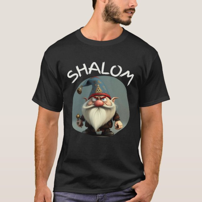 Shalom Gnomes  Jewish Gnome s Gnome Hebrew Christi T-Shirt (Vorderseite)