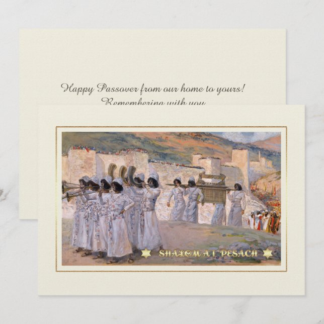 Shalom in Pesach. Fine Art Passover Grußkarte Karte (Vorne/Hinten)