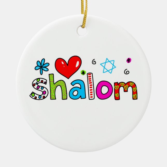 Shalom Keramikornament (Vorne)