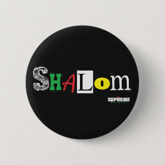 Shalom Knopf (Schwarzes/Tri) Button