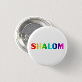 Shalom, Peace, Pride Lgbtq Gay Rainbow Farben Button