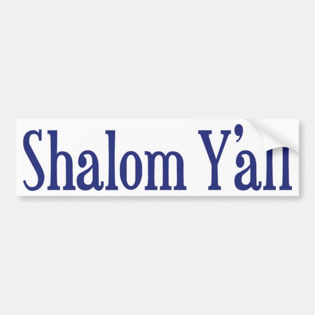Shalom Sie Autoaufkleber (Vorne)