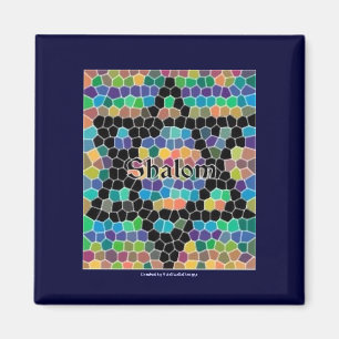 Shalom-Stern von David Mosaik-Bunt Magnet