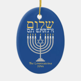 Shalom Weltfrieden Hanukkah Holiday Foto Keramik Ornament