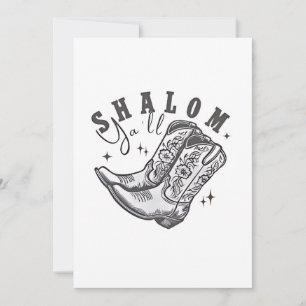 Shalom Y'all Cowboy Jewish Hanukkah West Einladung