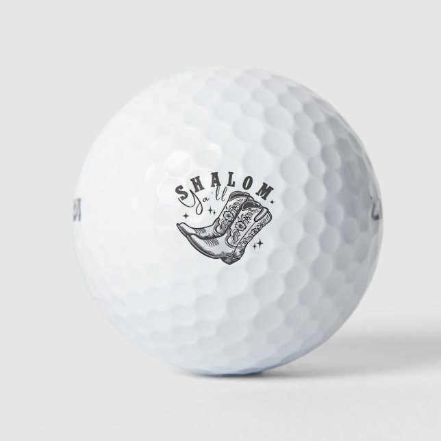 Shalom Y'all Cowboy Jewish Hanukkah West Golfball (Vorderseite)