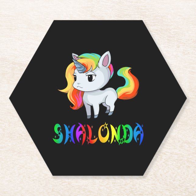 Shalonda Unicorn Untersetzer (Vorderseite)