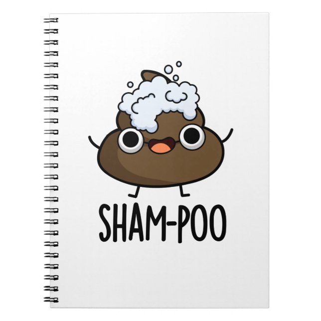 Sham-poo Funny Gekackt mit Shampoo Blasen Pub Notizblock (Vorderseite)